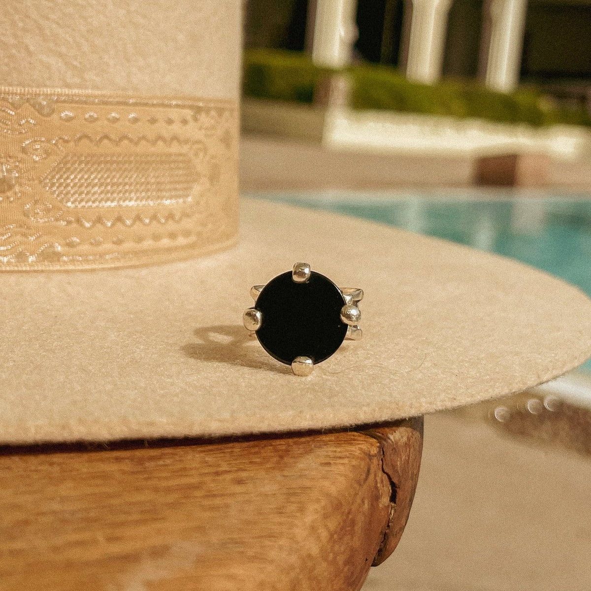 Alexandra Ring with Black Onyx Stone – sterling silver