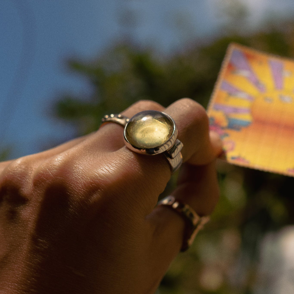 California 69 Ring with Lemon Quartz – sterling silver