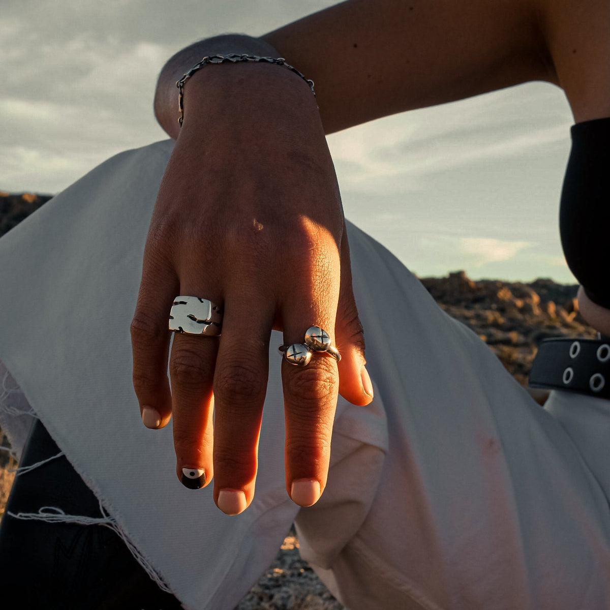 Canyon Ring (Cushion) – sterling silver