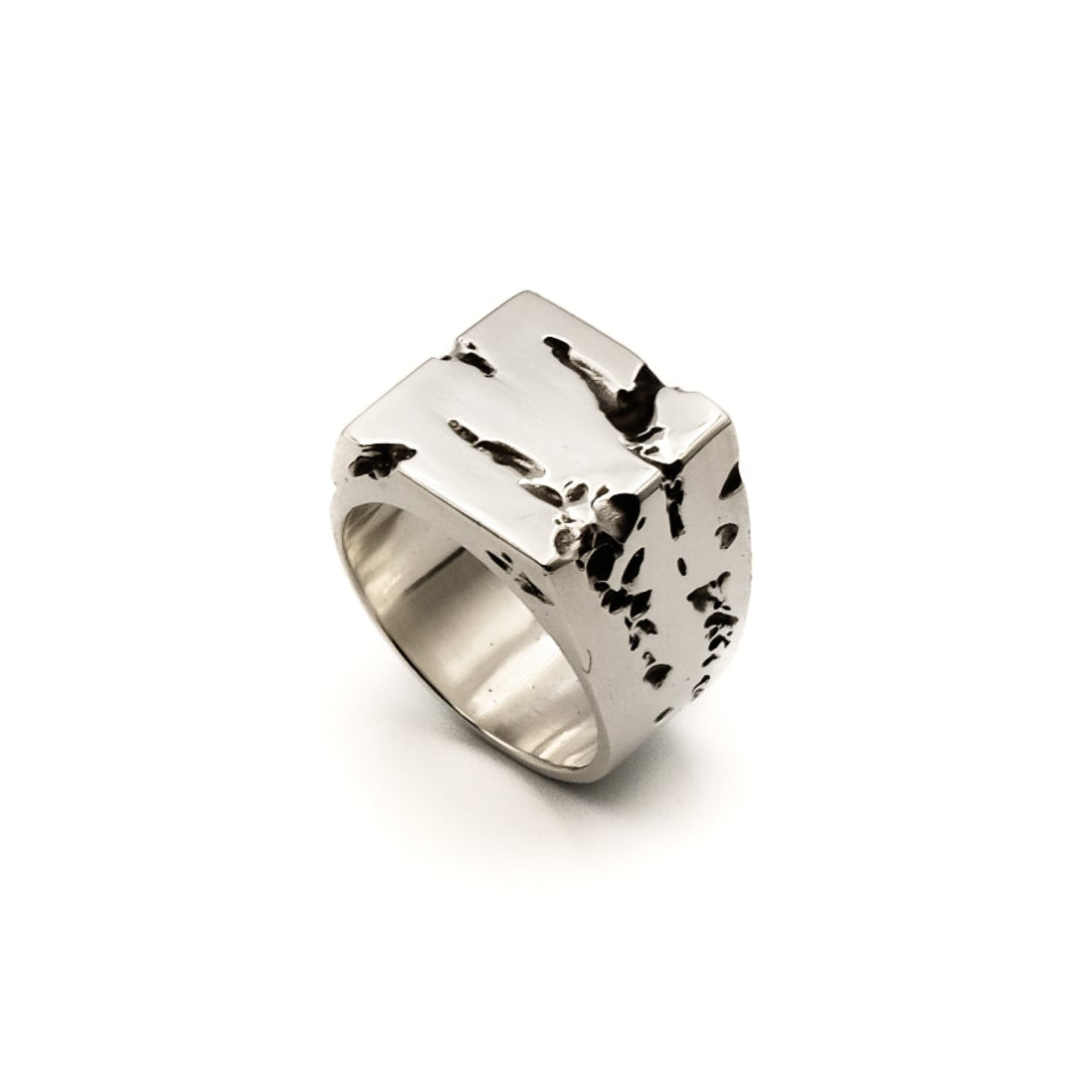 Canyon Ring (Large Square) – sterling silver