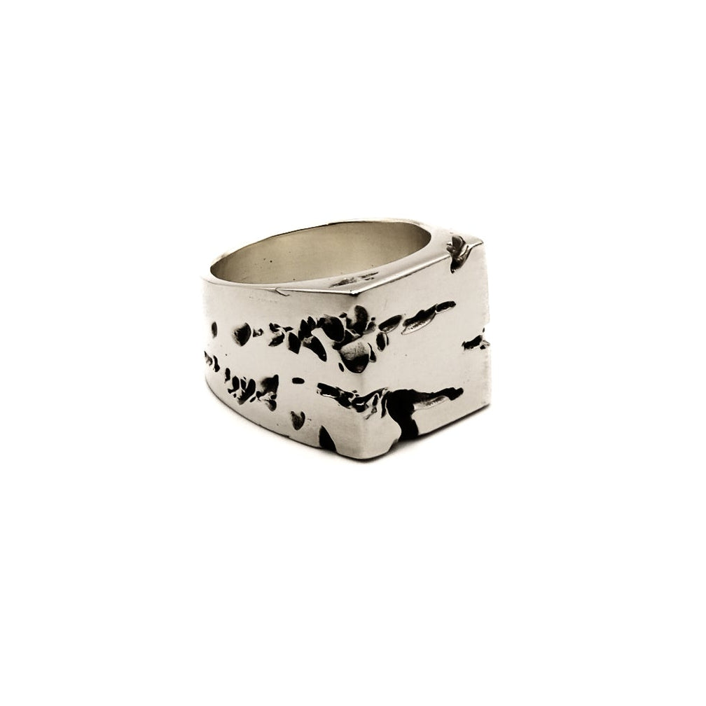 Canyon Ring (Large Square) – sterling silver