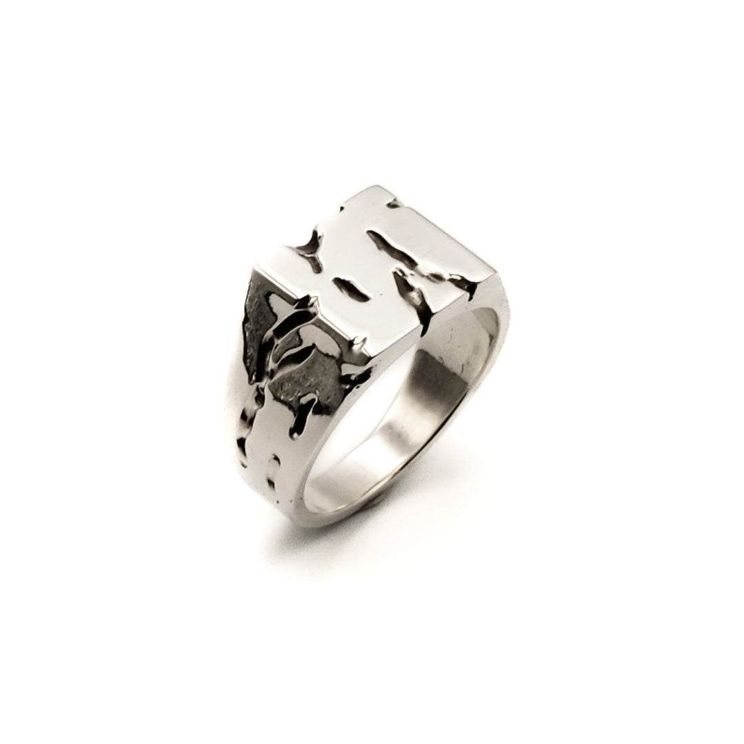 Canyon Ring (Small Square) – sterling silver