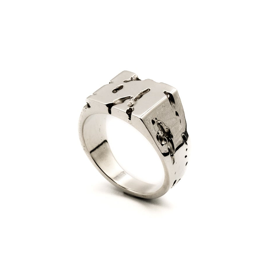 Canyon Ring (Small Square) – sterling silver
