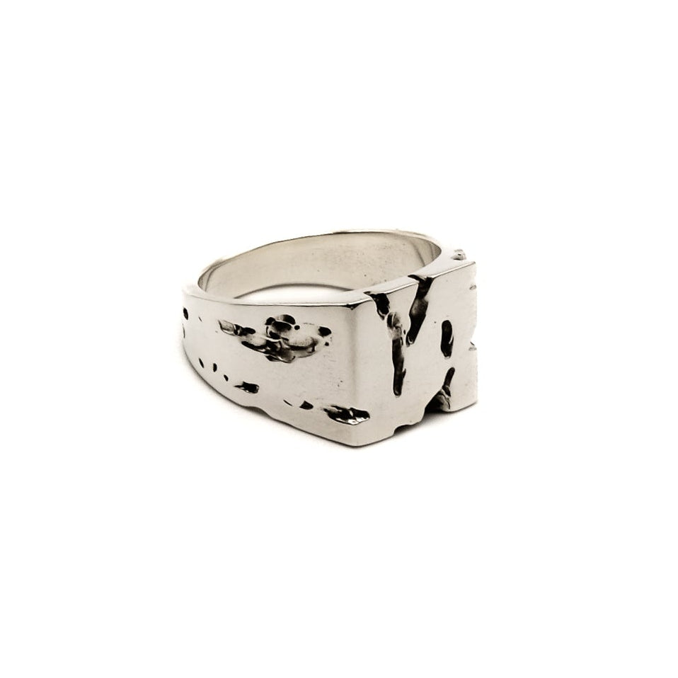 Canyon Ring (Small Square) – sterling silver