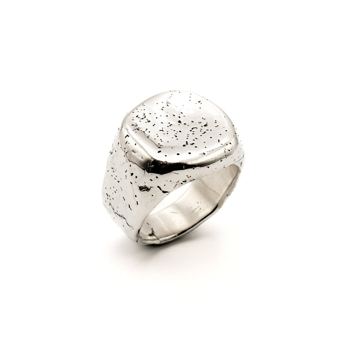 Emperor Round Signet Ring – sterling silver