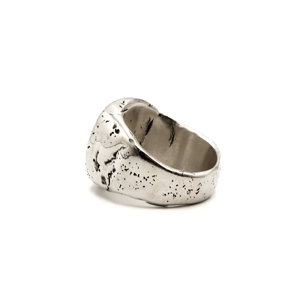 Emperor Round Signet Ring – sterling silver