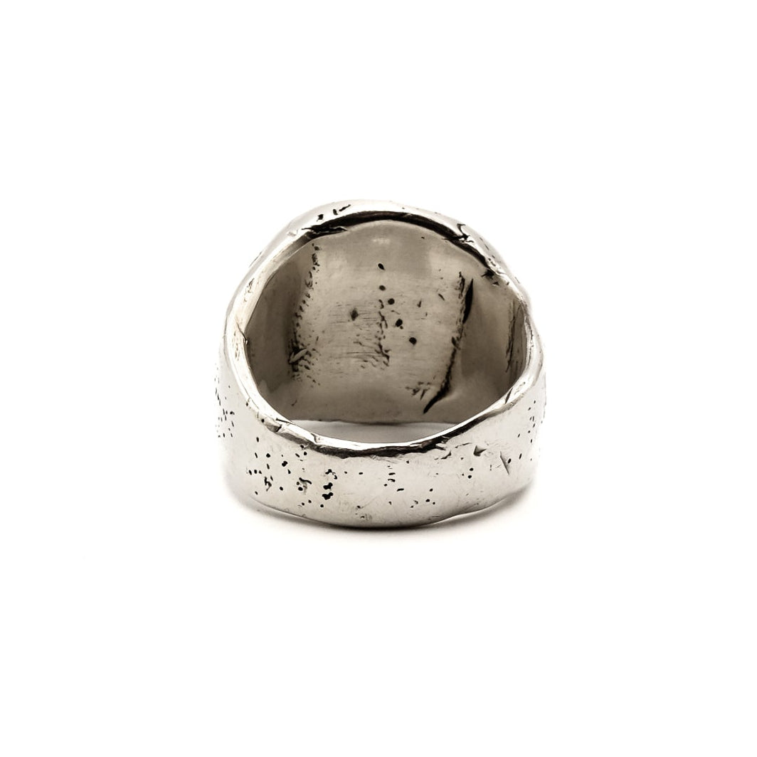 Emperor Round Signet Ring – sterling silver