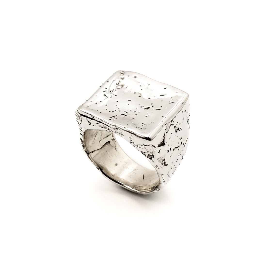 Emperor Square Signet Ring – sterling silver