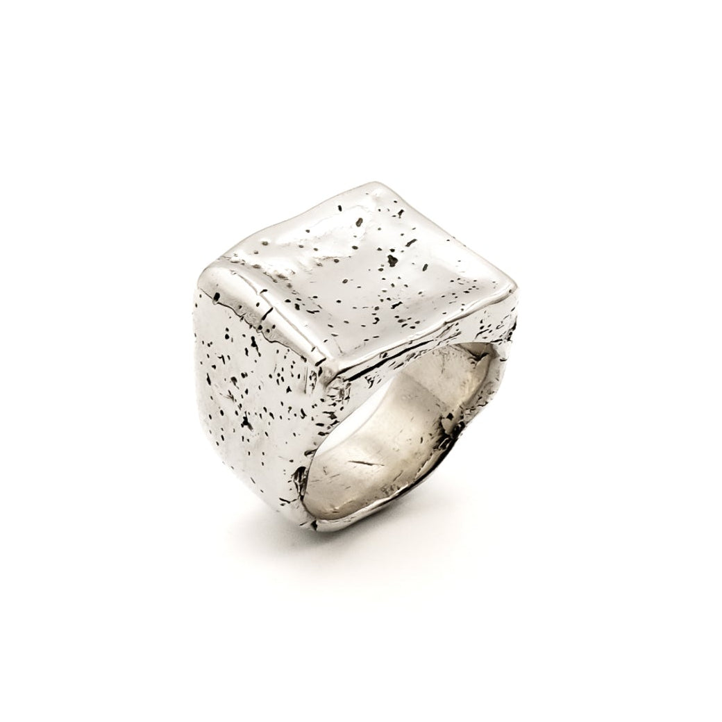 Emperor Square Signet Ring – sterling silver