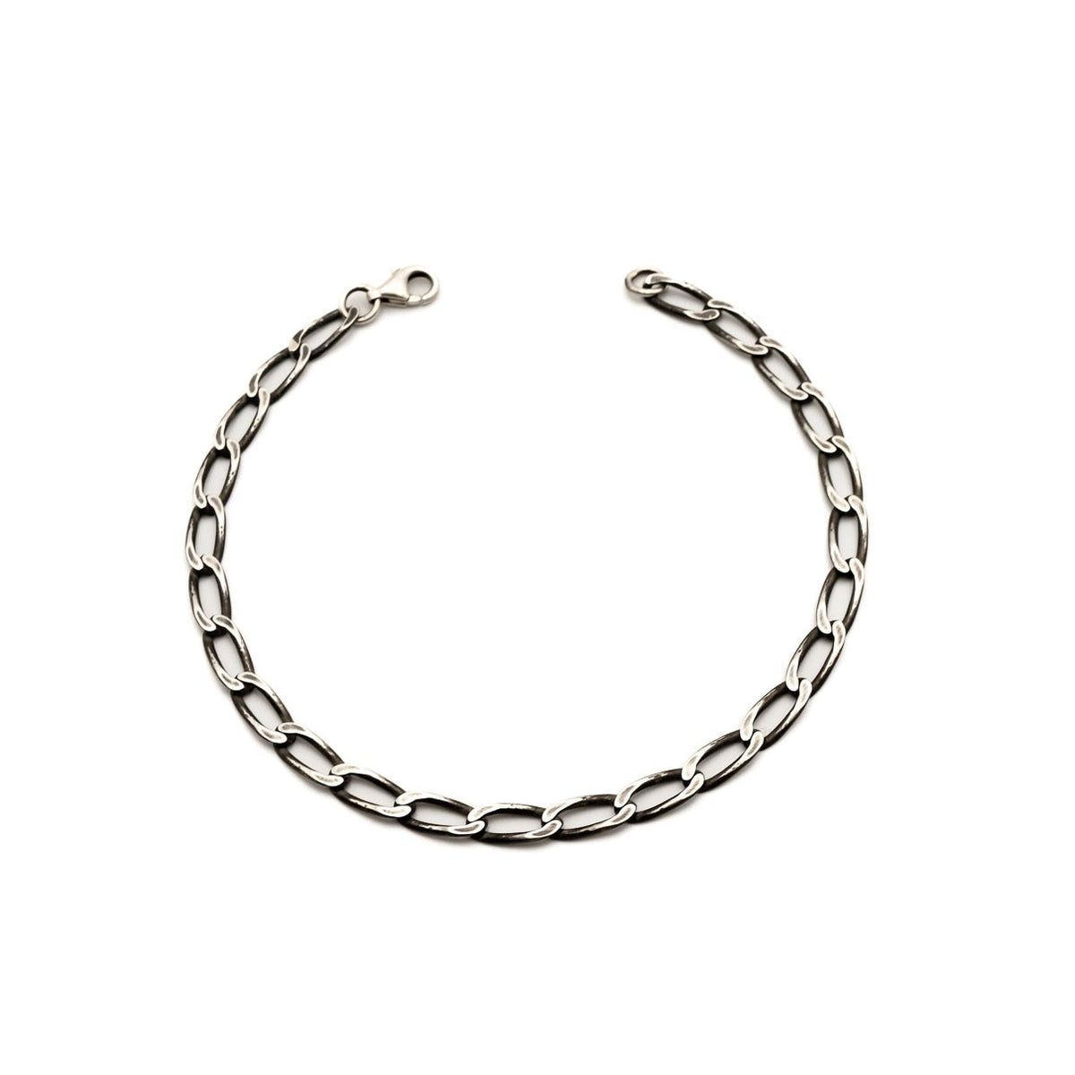 Long Curb Chain Bracelet – sterling silver