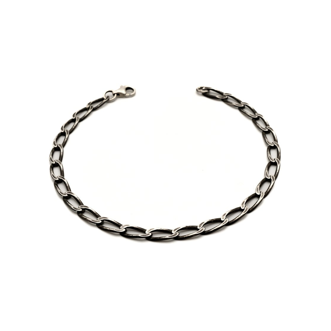 Long Curb Chain Bracelet – sterling silver