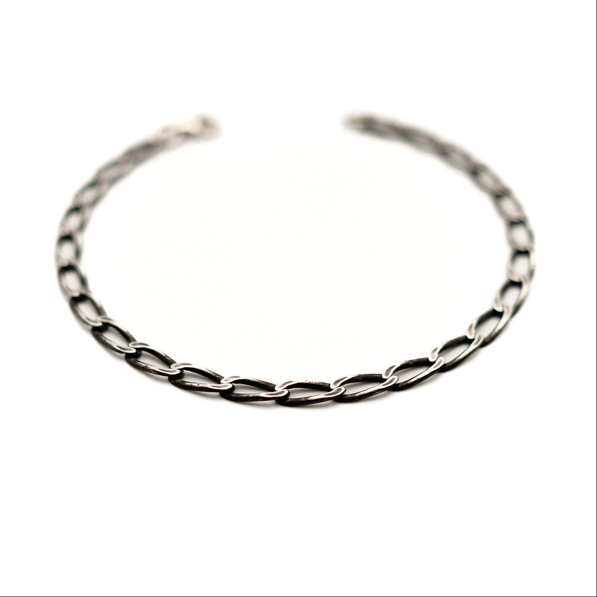 Long Curb Chain Bracelet – sterling silver