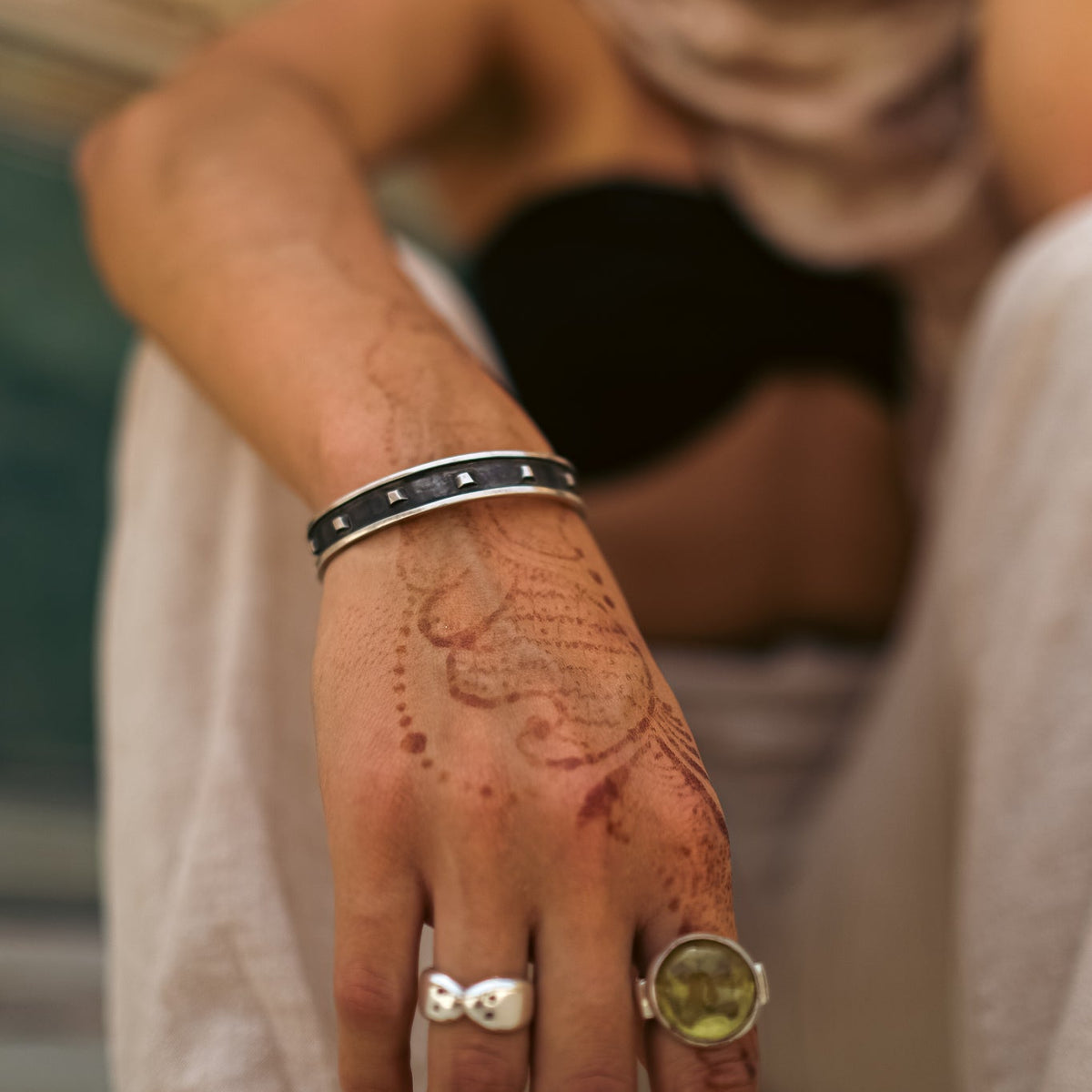 Studded Recondite Cuff – sterling silver