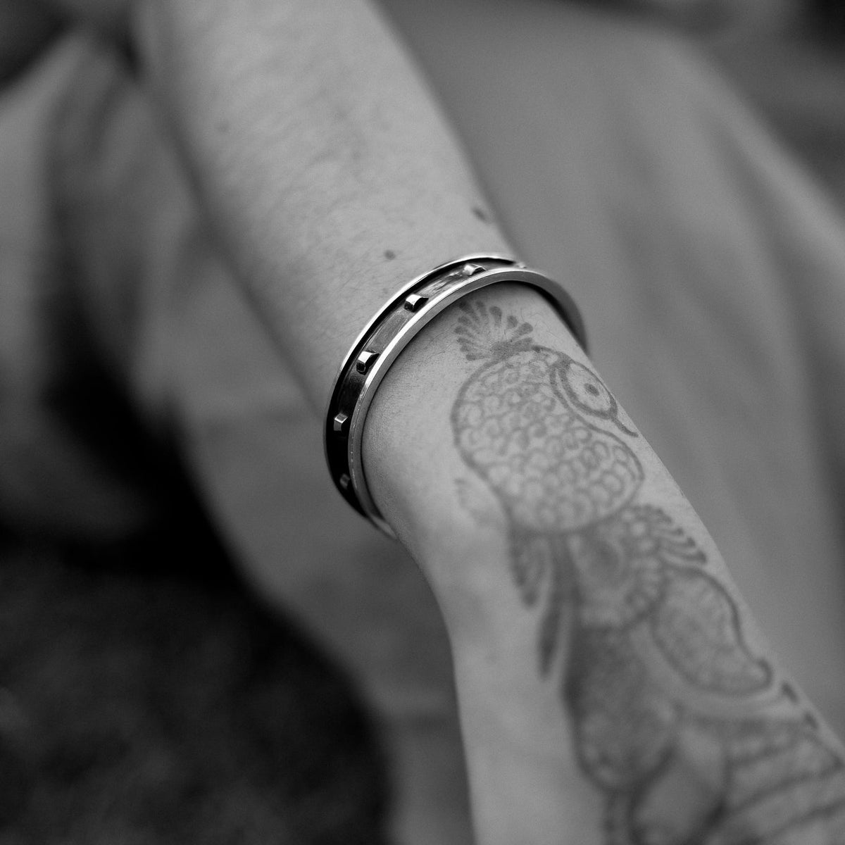 Studded Recondite Cuff – sterling silver